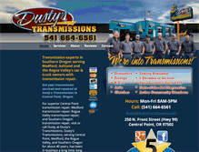 Tablet Screenshot of dustystransmissions.com